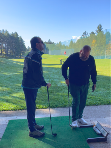 Davide con Malcom - Golf Dolomiti